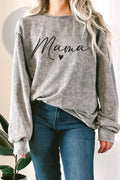 Mama Heart Puff Mineral Graphic Terry Sweatshirt