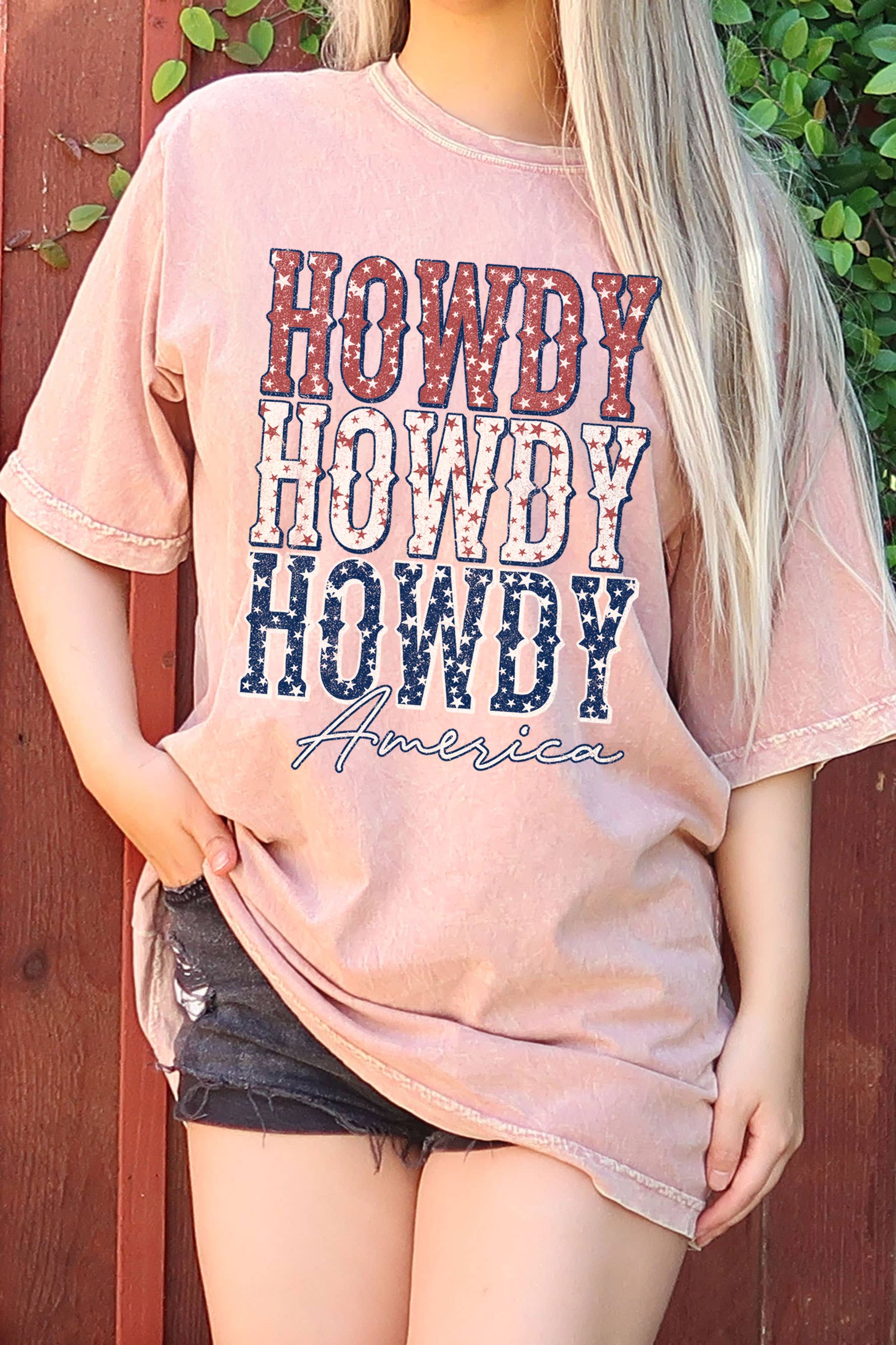 Howdy America Oversize Mineral Graphic Tshirts