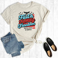 4th of July Faith Family Freedom Graphic Tee
