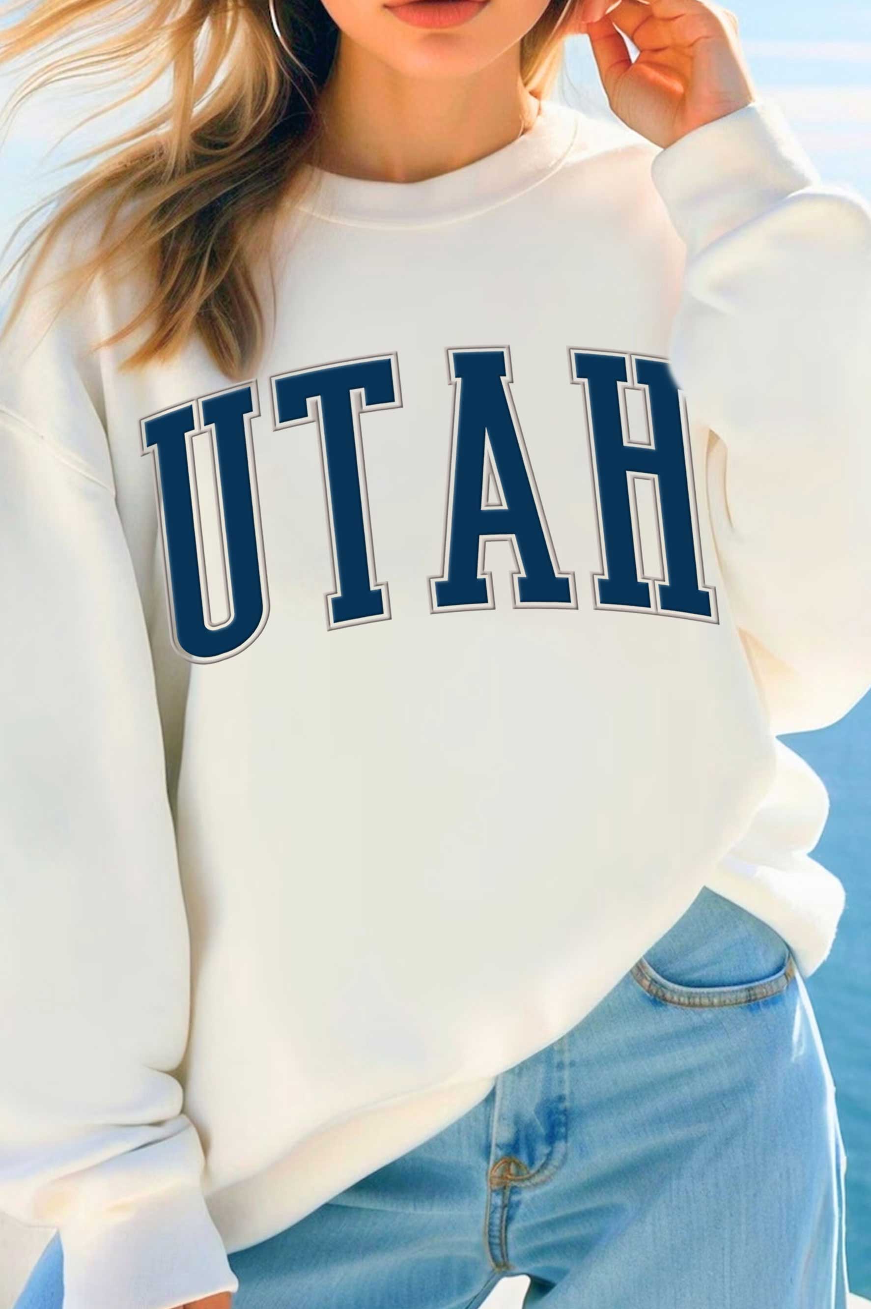 Utah Puff Graphic Brushed Sweatshirts