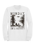 Monday Humor Ufo and Sasquatch Men's Sweatshirt