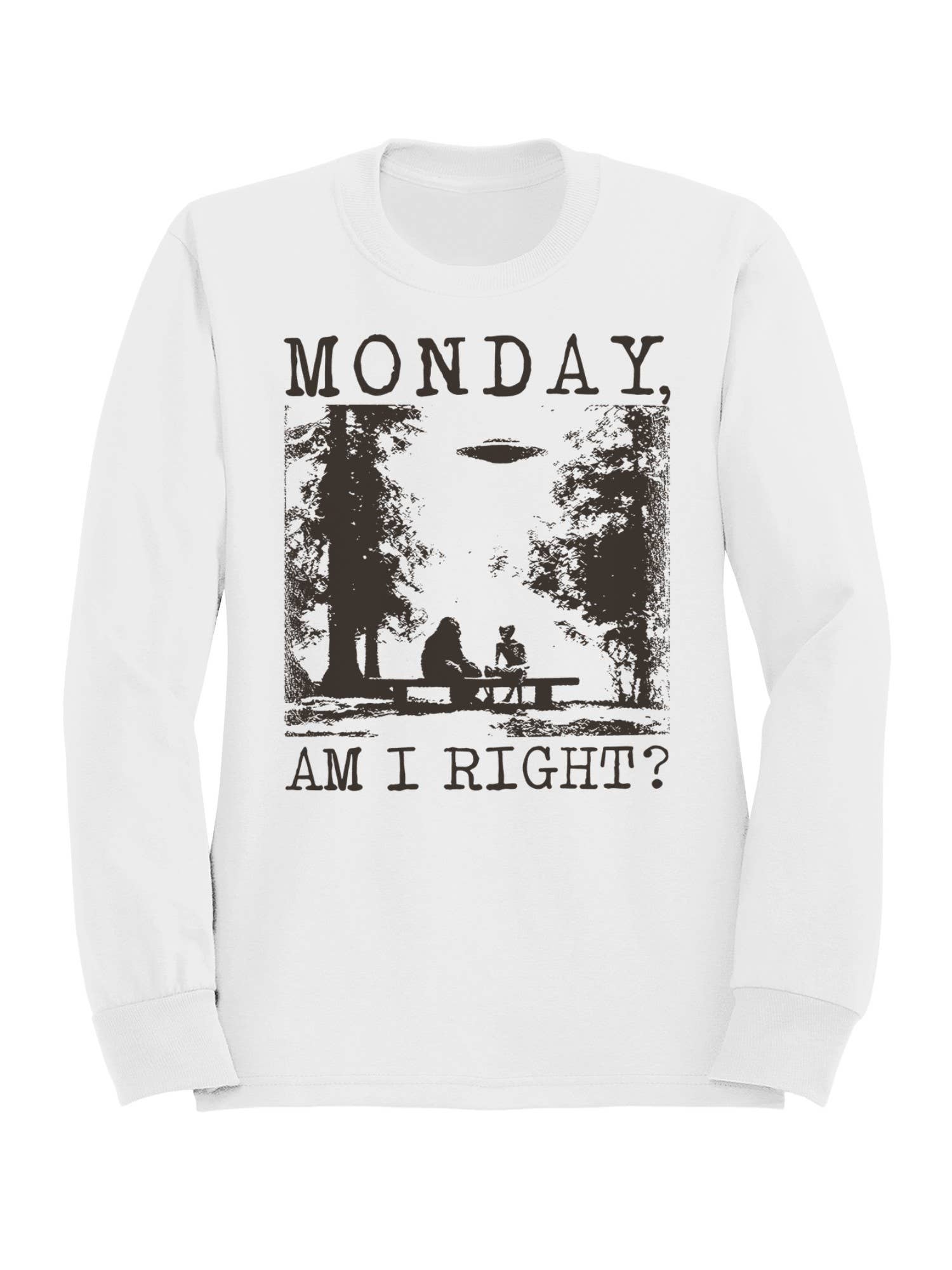 Monday Humor Ufo and Sasquatch Men's Sweatshirt
