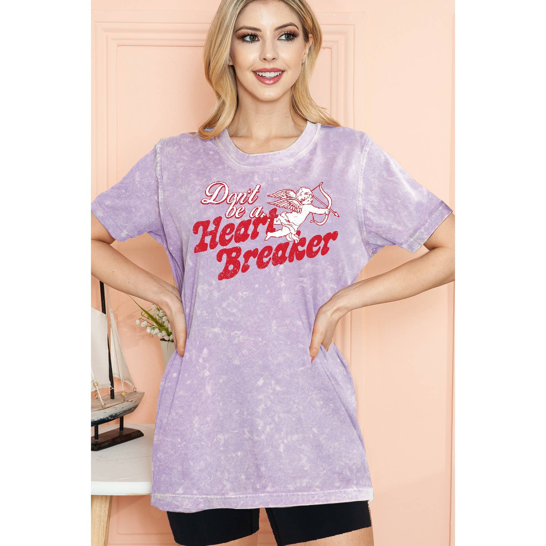 Dont Be A Heart Breaker - Mineral Washed T Shirt