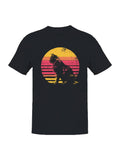 Retro Sunset Cat Silhouette Art Men's T-Shirt