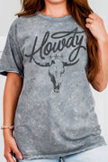 Howdy Cow Skull Mineral Graphic Tshirts