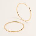 L-14K Gold Dipped Omega Closure Hoop Earrings