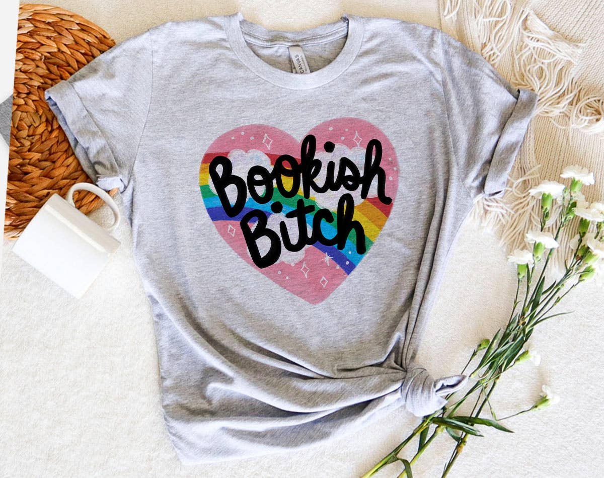 Bookish Bitch - Funny Book Heart Reading Graphic Shirt