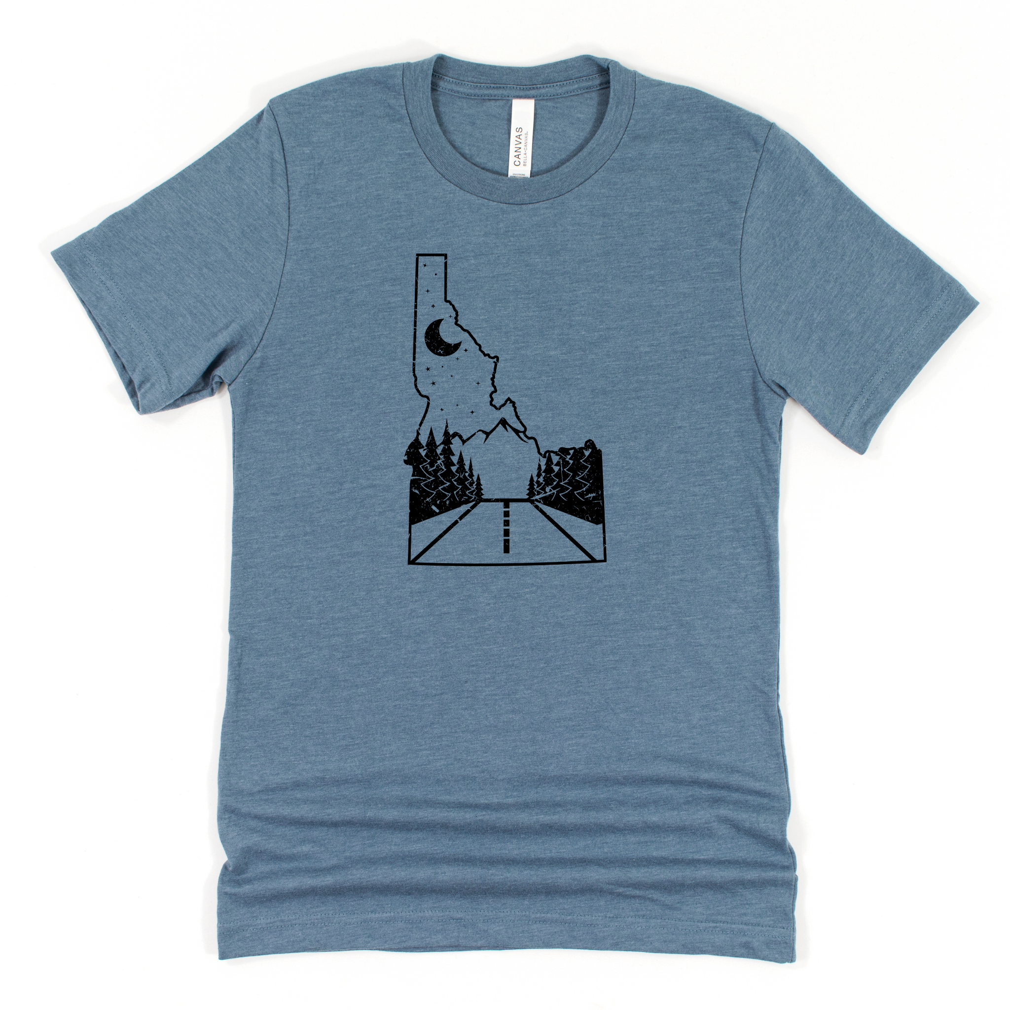 Idaho State Road Mountain Graphic Tee 019