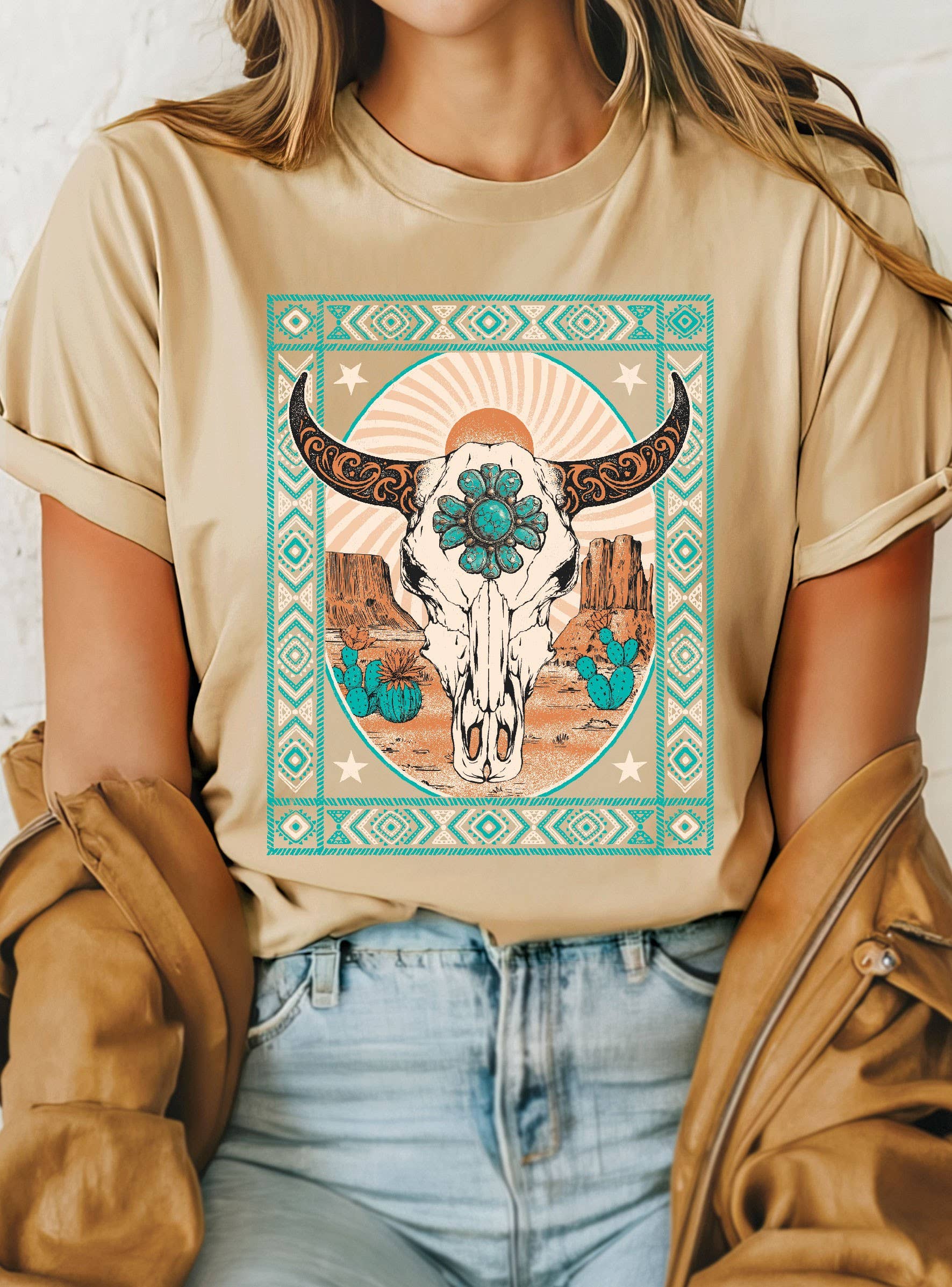 Desert Cowskull Graphic Tshirts