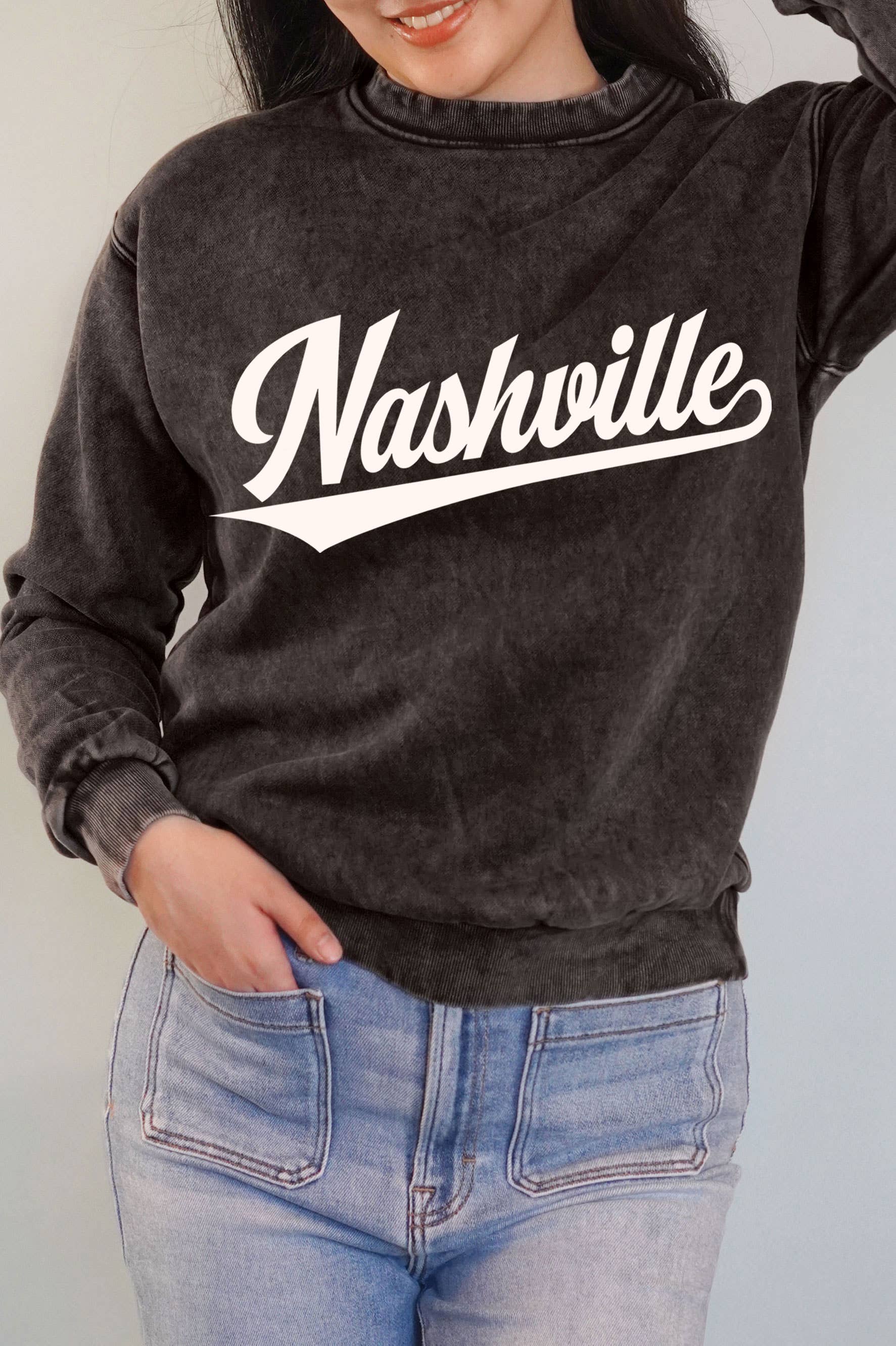 Nashville Puff Graphic Mineral Brushed Sweatshirt