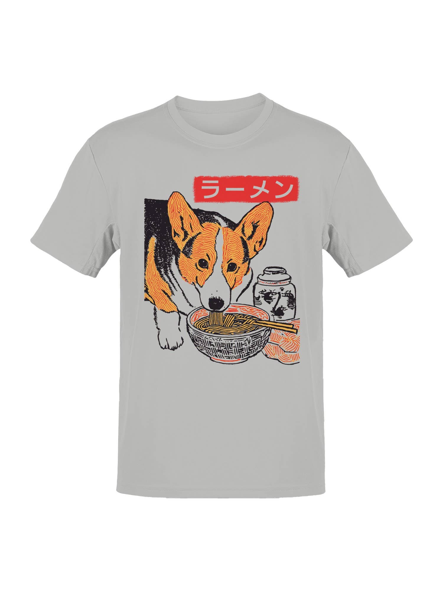 Corgi Ramen Delight Illustration Men's T-Shirt