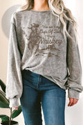 Whiskey Cowgirl Sweatshirt Mineral Terry Sweatshirt