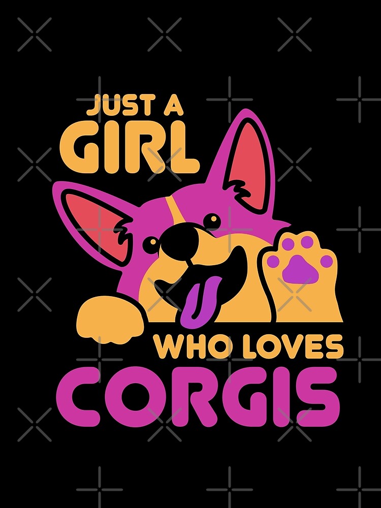Just A Girl Who Loves Corgis - Retro Design by Peter Stawicki