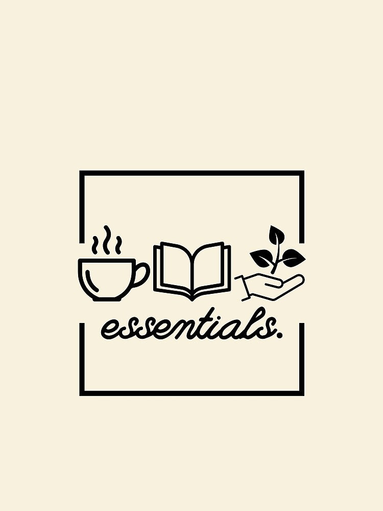 Coffee, Books & Plants Icons – Minimal Cozy Aesthetic Design for Calm Everyday Living by DesignsxJune