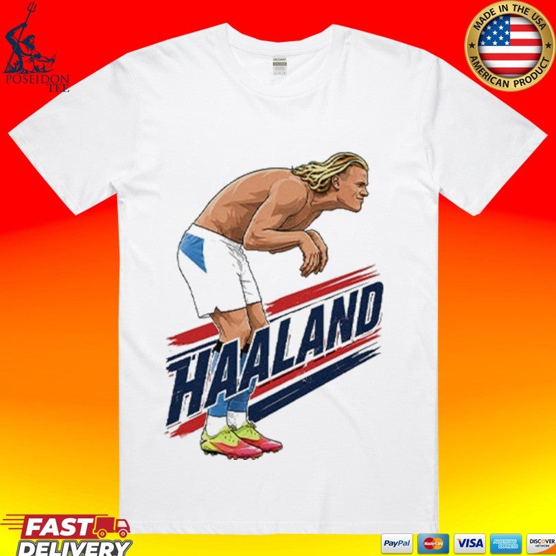 Haaland Cartoon Soccer T-shirt