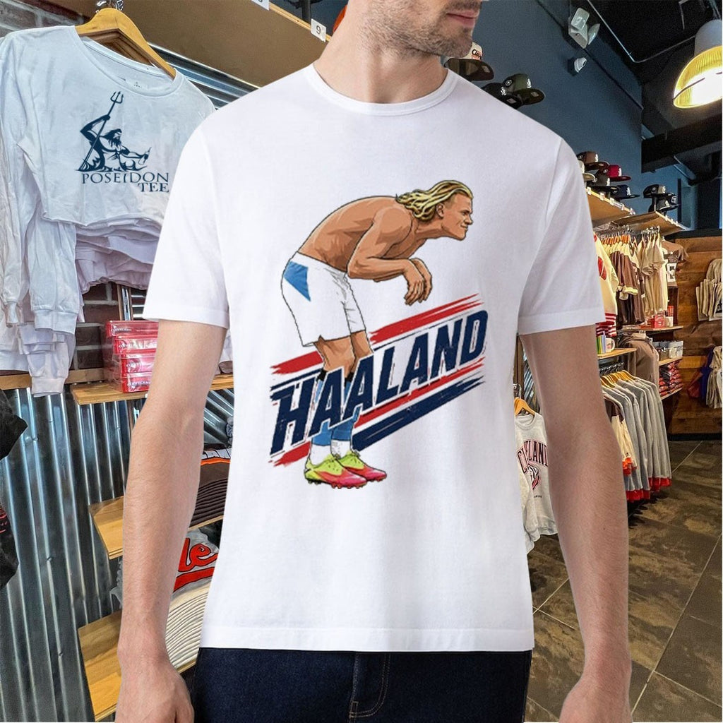Haaland Cartoon Soccer T-shirt