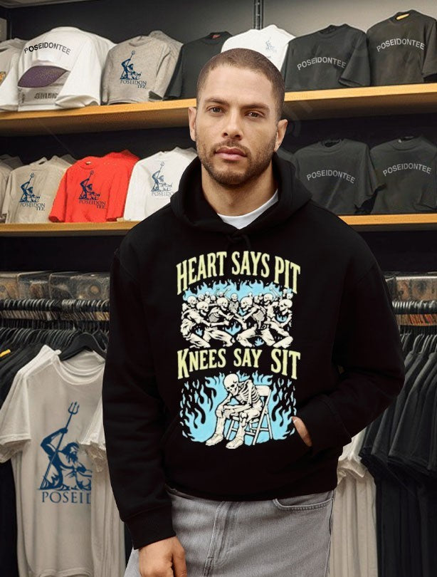 Heart Says Pit Knees Say Sit T-shirt