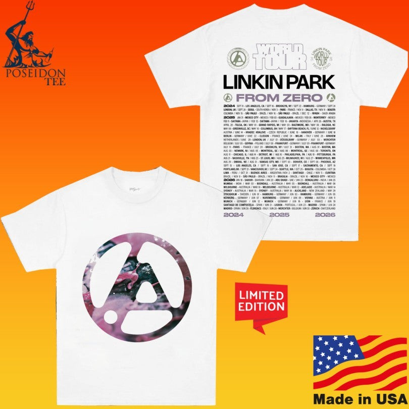 Linkin Park Official From Zero World White Tour T-shirt
