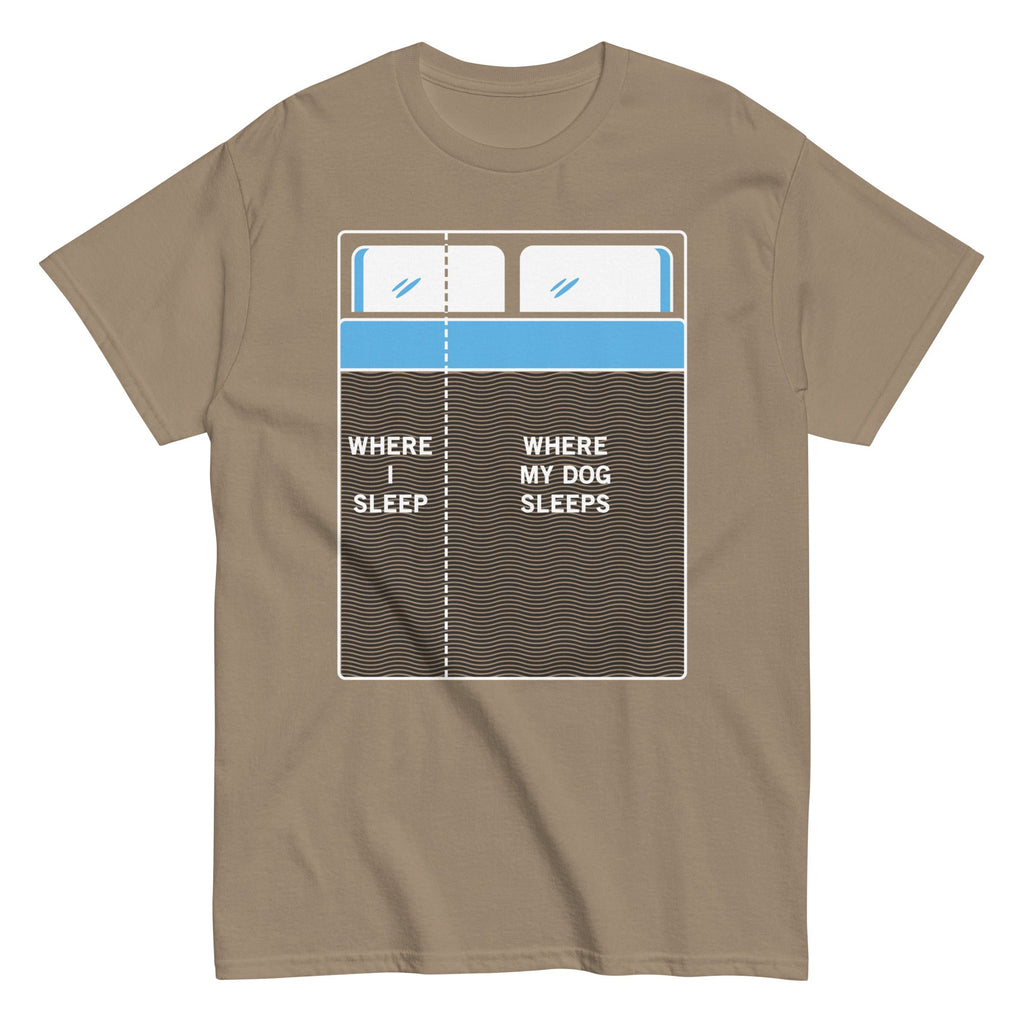 Where I Sleep, Where My Dog Sleeps Men's Classic Tee