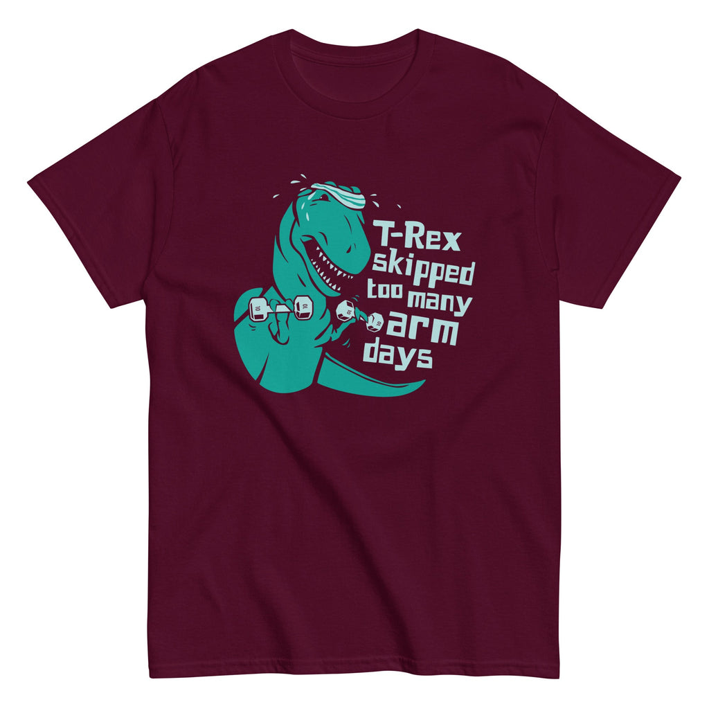 T-Rex Skipped Too Many Arm Days Men's Classic Tee