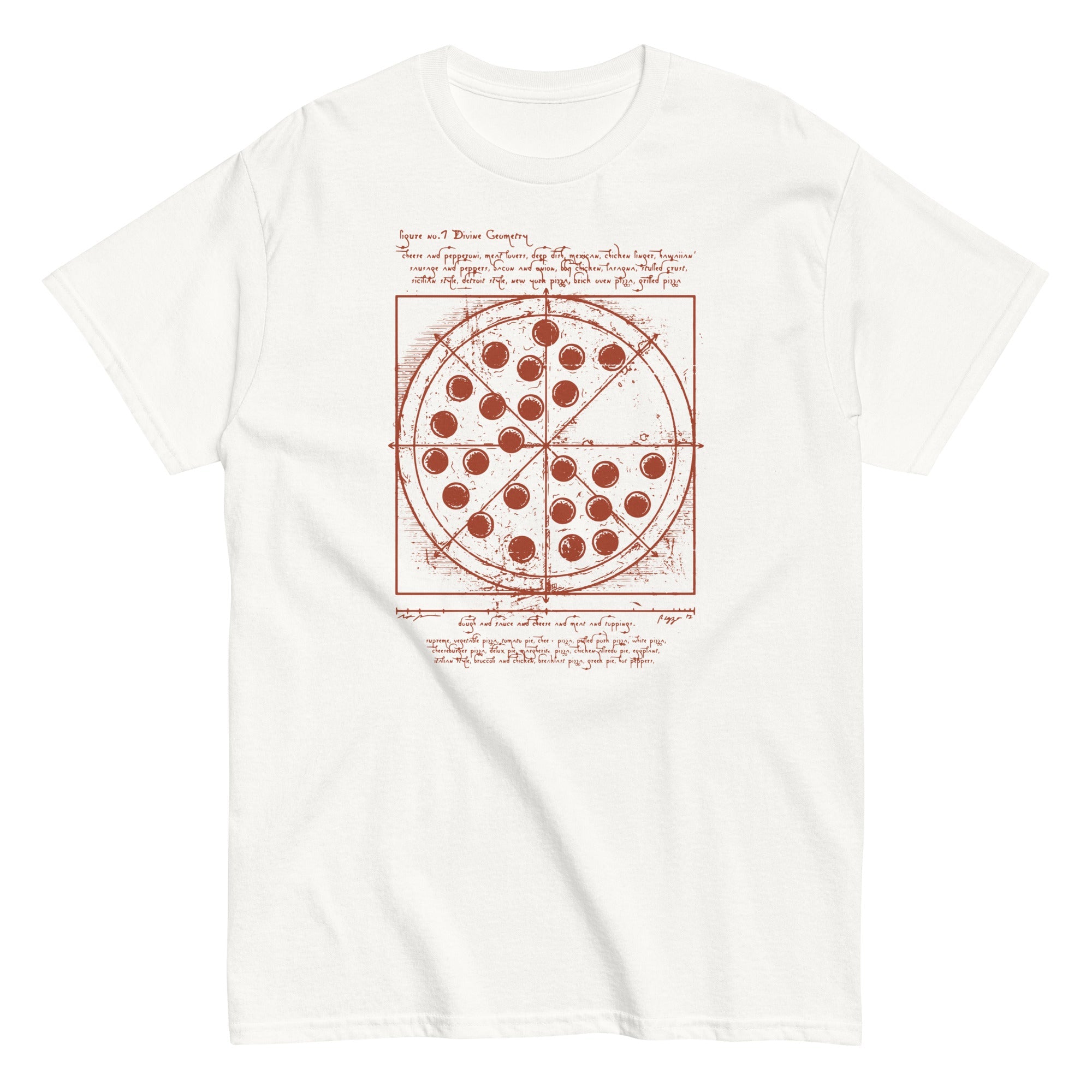 Vitruvian Pizza Men's Classic Tee