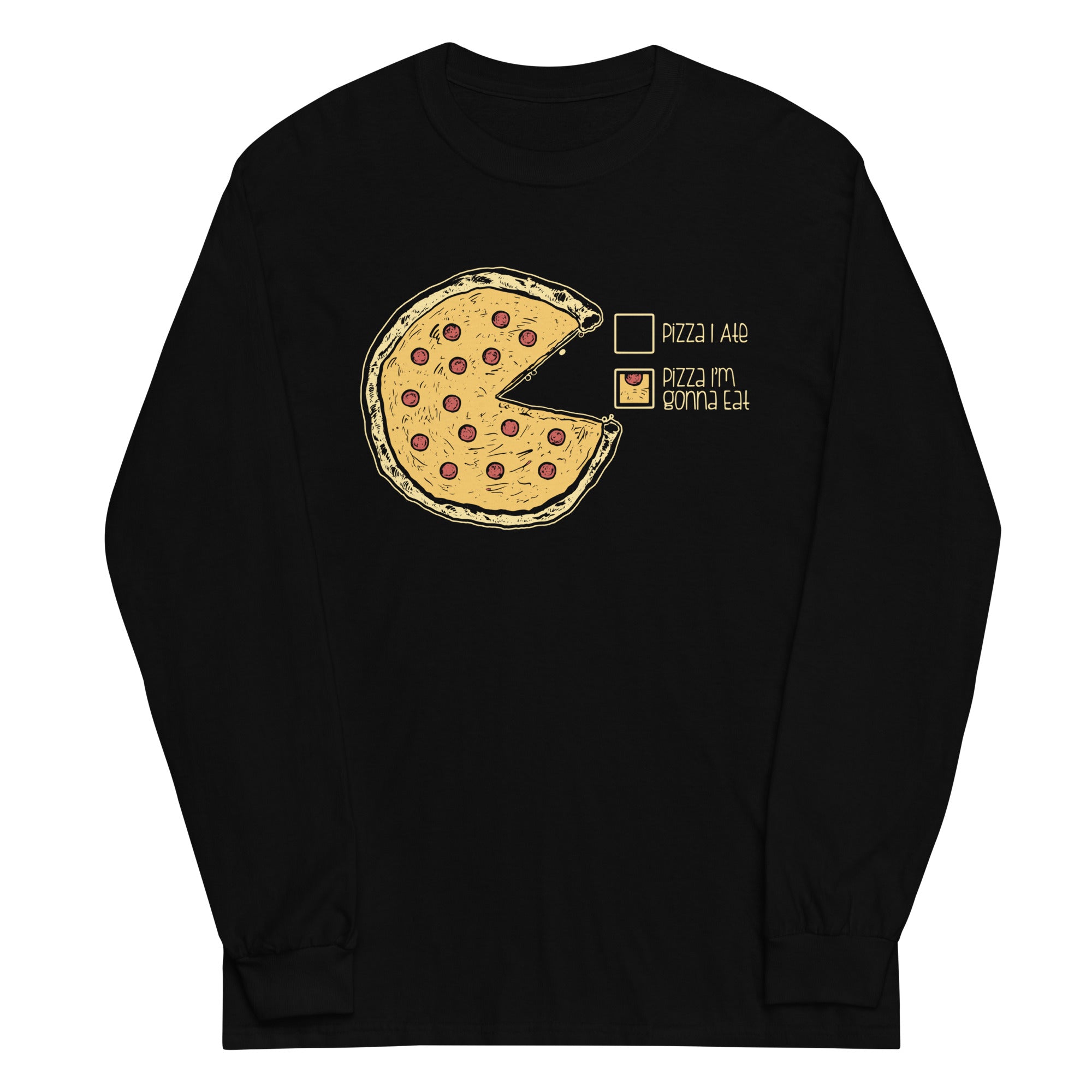 Pizza Pie Chart Unisex Long Sleeve Tee