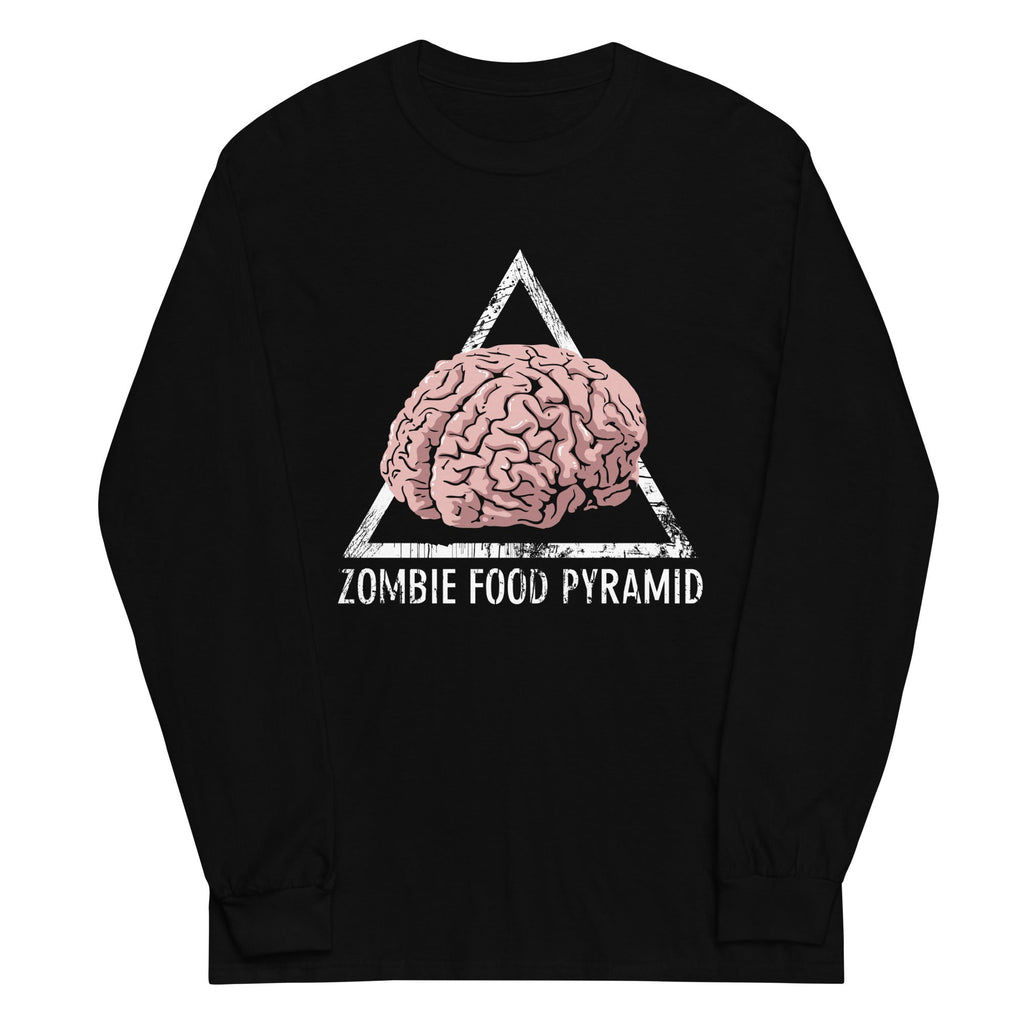 Zombie Food Pyramid Unisex Long Sleeve Tee