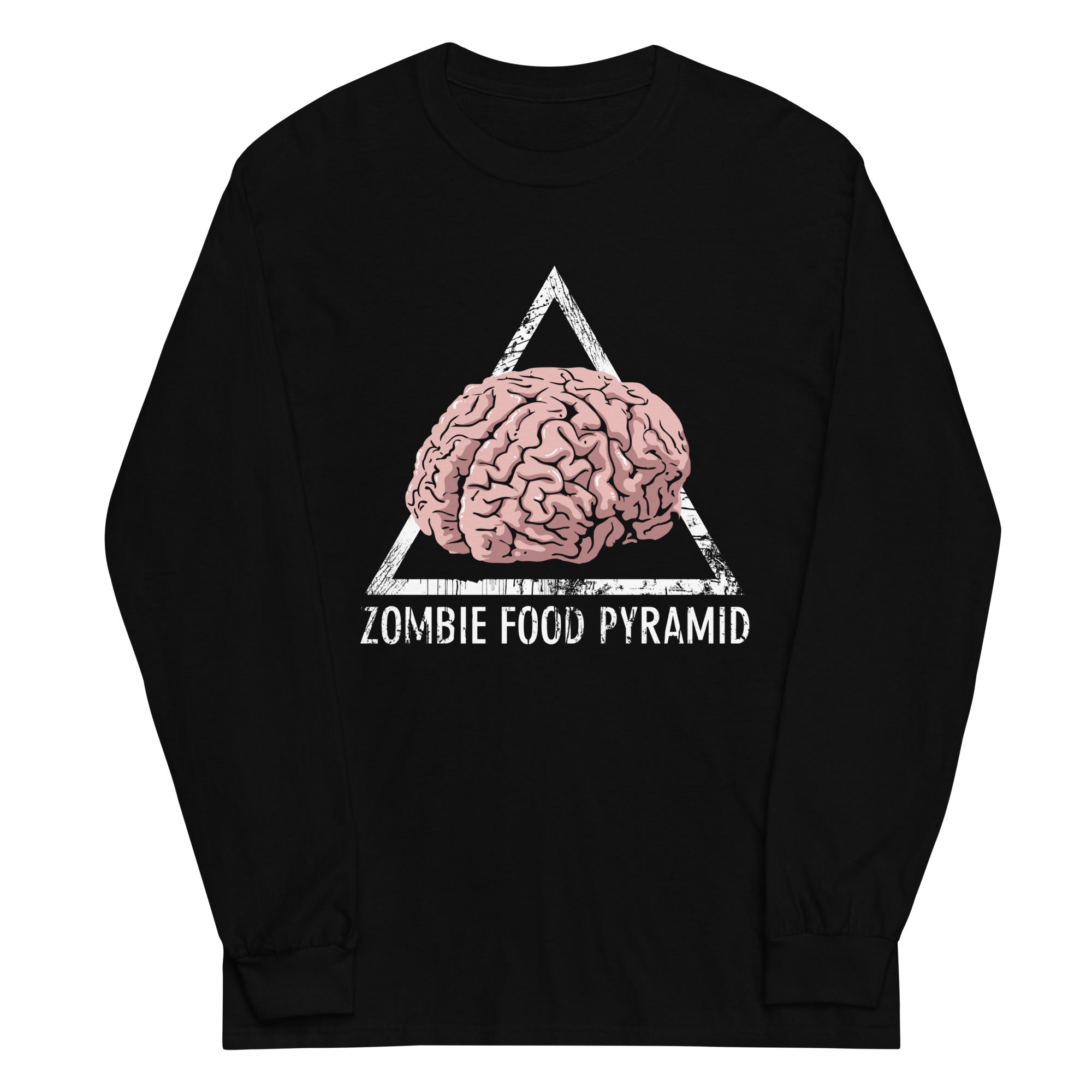 Zombie Food Pyramid Unisex Long Sleeve Tee