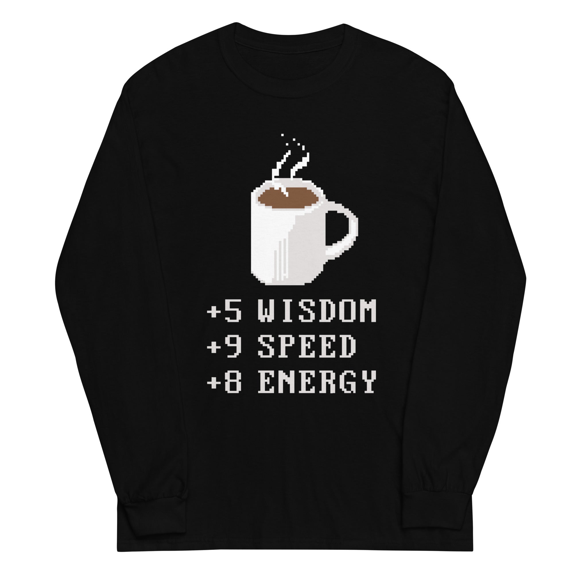 Coffee Plus To Stats Unisex Long Sleeve Tee