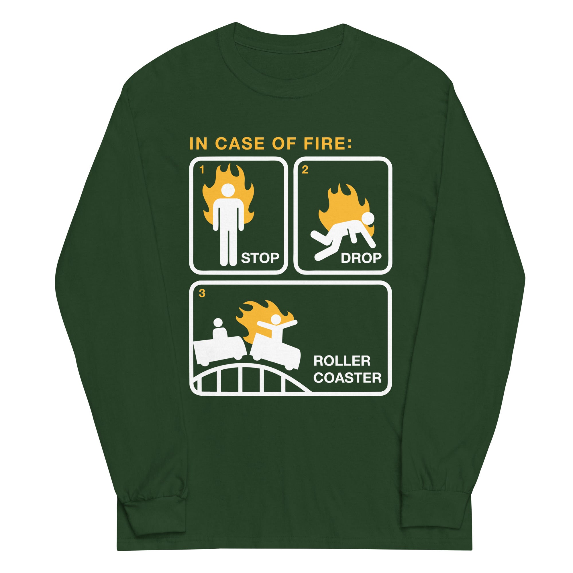 Stop Drop Roller Coaster Unisex Long Sleeve Tee