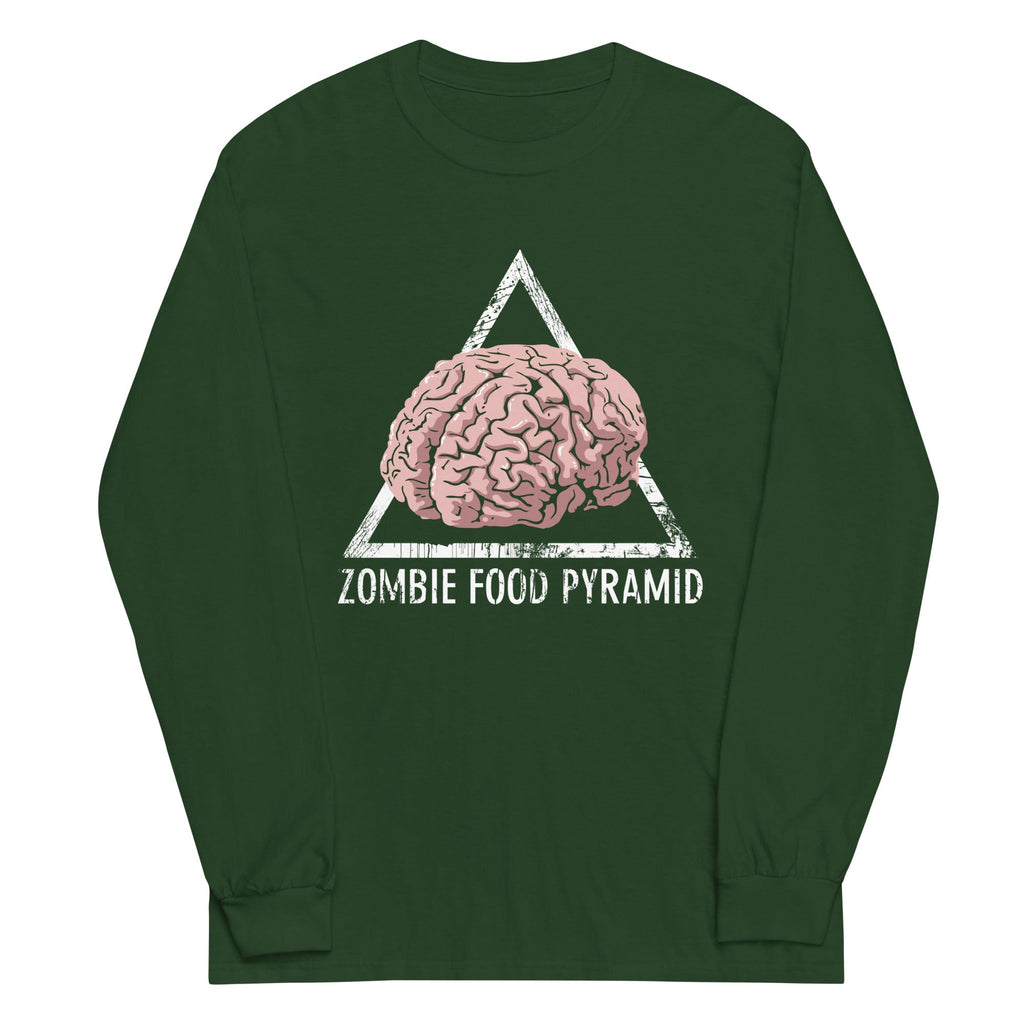 Zombie Food Pyramid Unisex Long Sleeve Tee