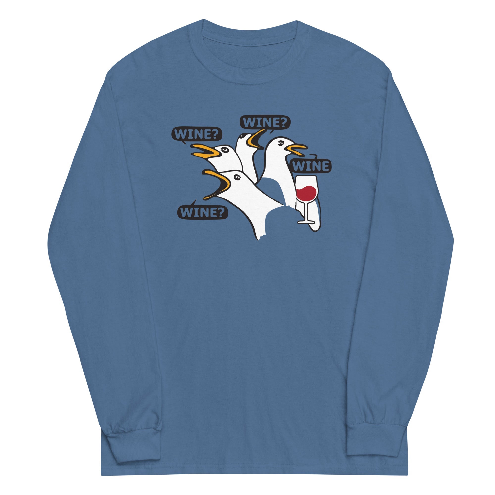 Wine Wine Wine Wine Unisex Long Sleeve Tee
