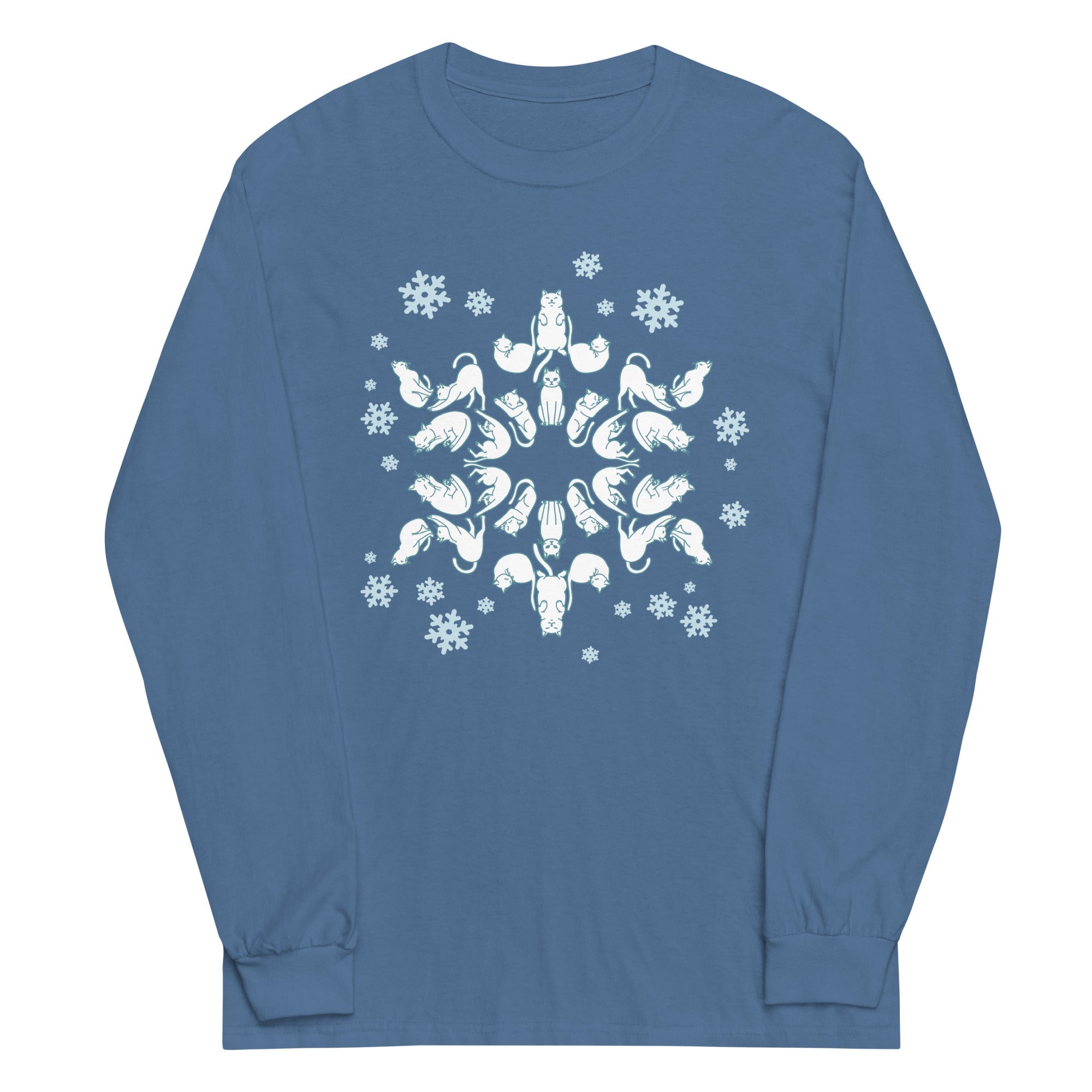 Cat Snowflake Unisex Long Sleeve Tee