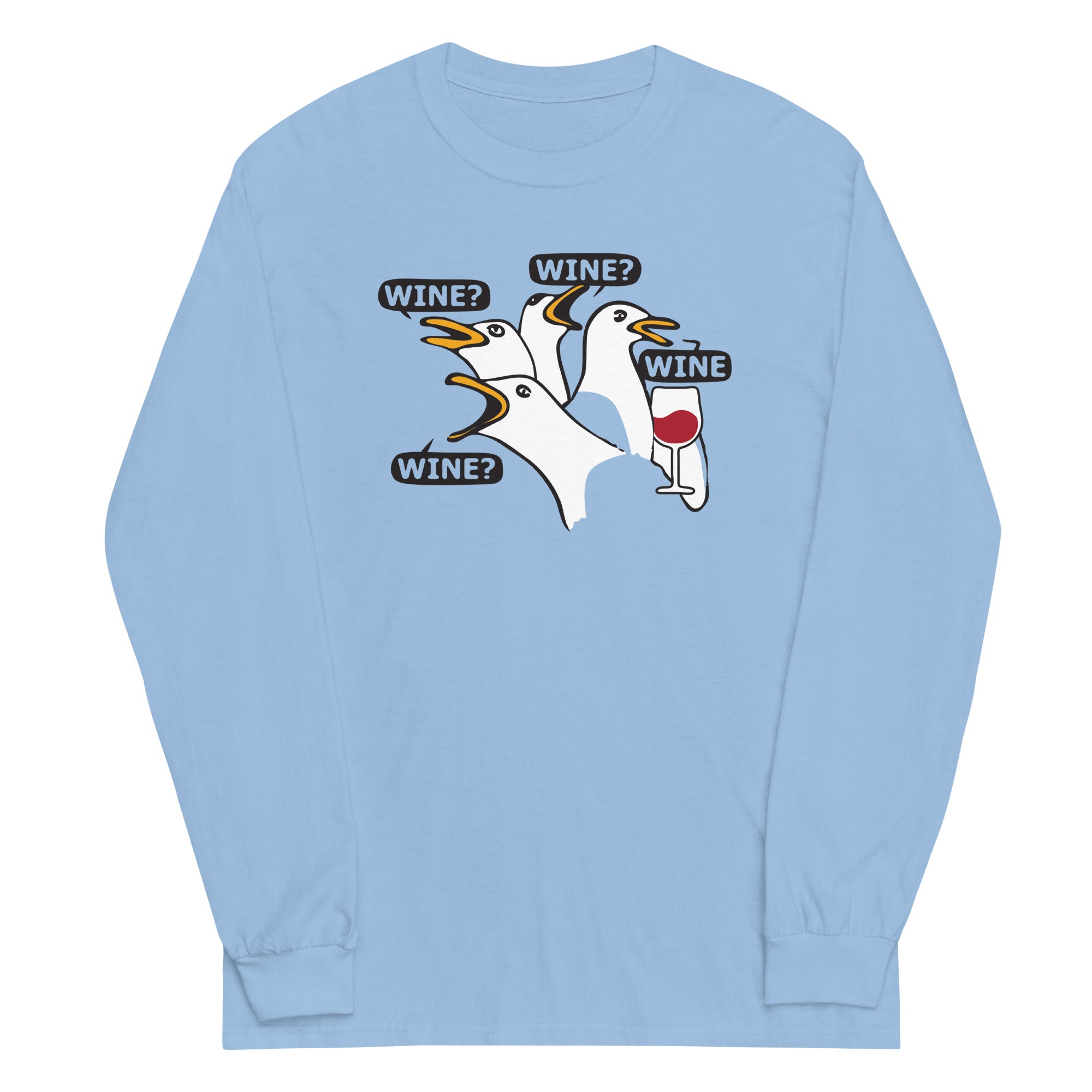 Wine Wine Wine Wine Unisex Long Sleeve Tee