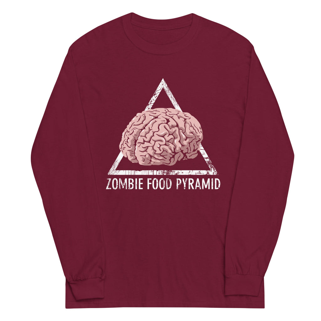 Zombie Food Pyramid Unisex Long Sleeve Tee