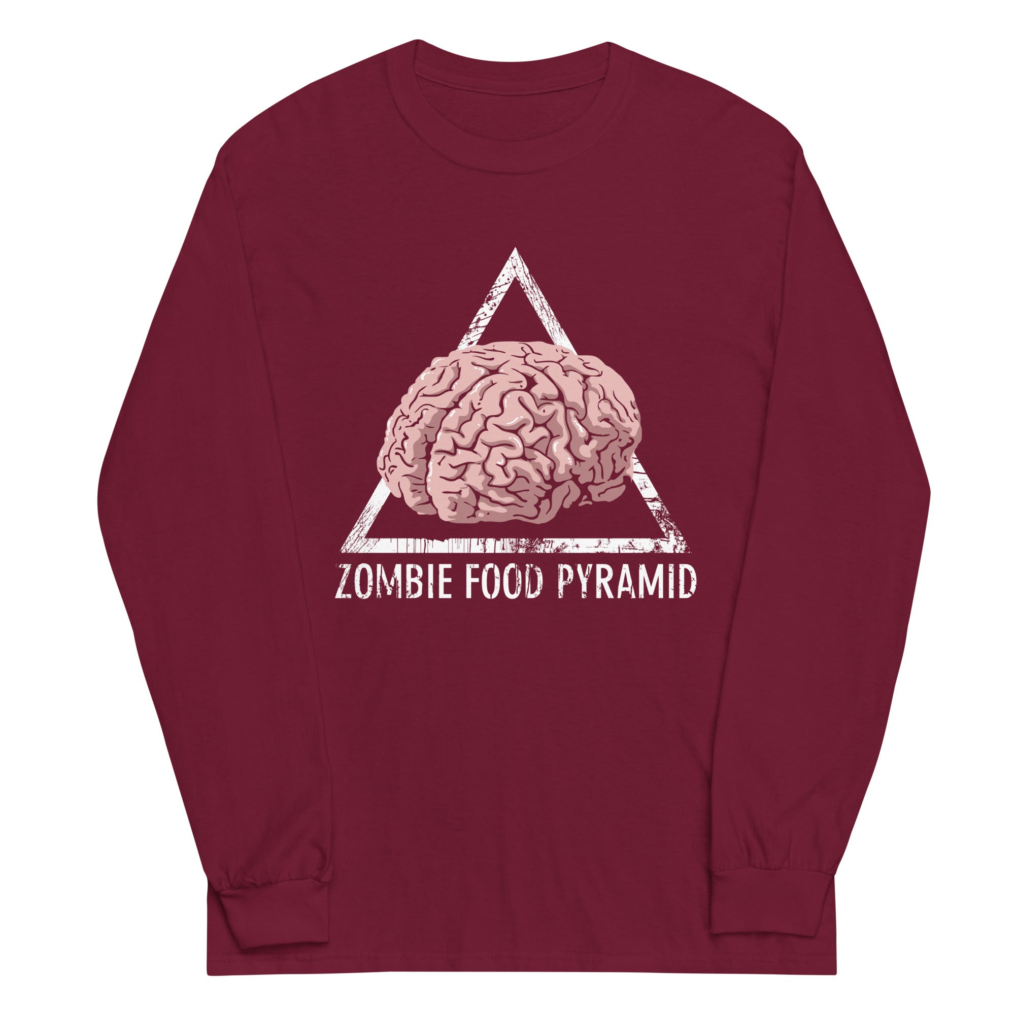Zombie Food Pyramid Unisex Long Sleeve Tee