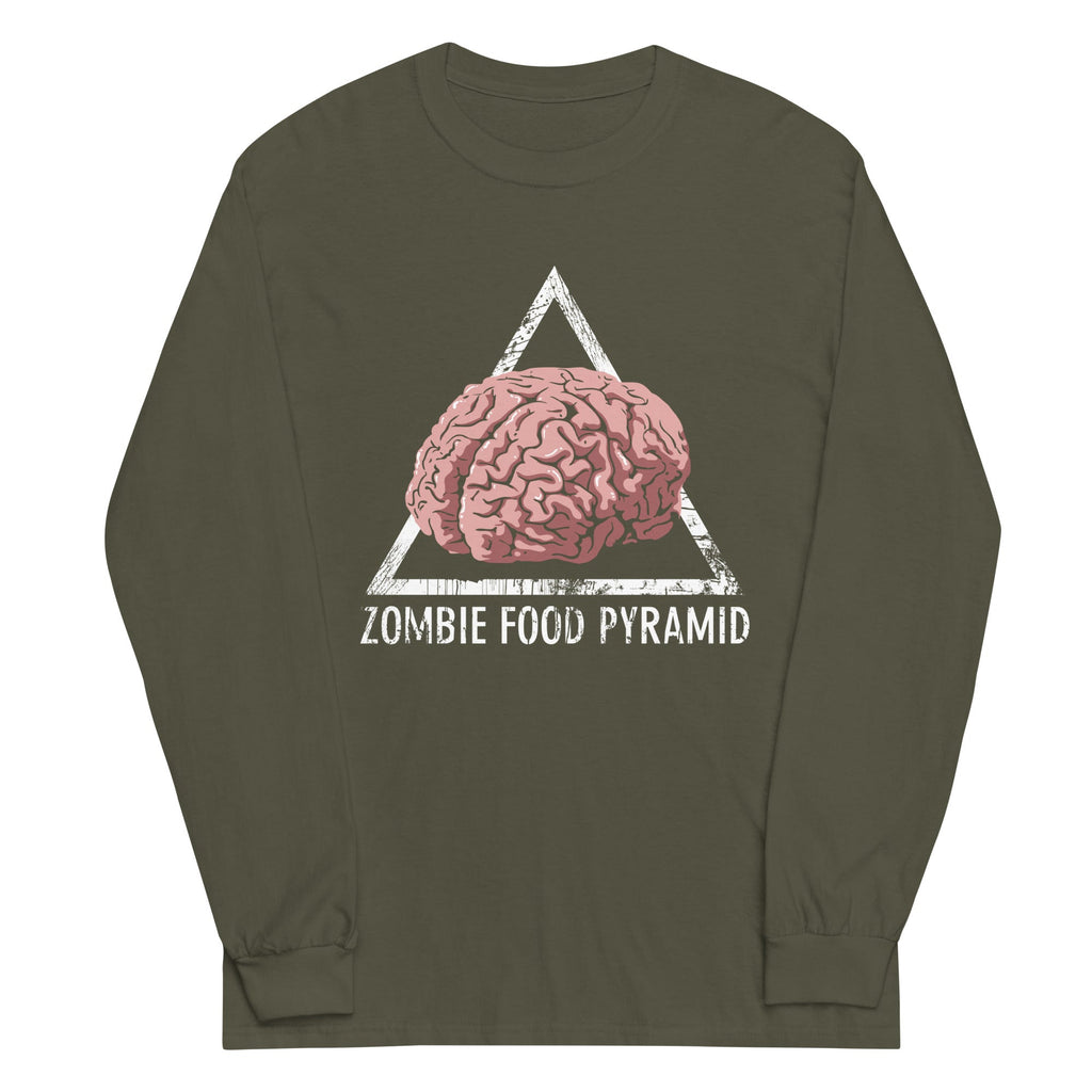 Zombie Food Pyramid Unisex Long Sleeve Tee