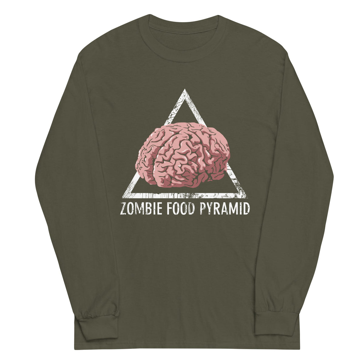 Zombie Food Pyramid Unisex Long Sleeve Tee