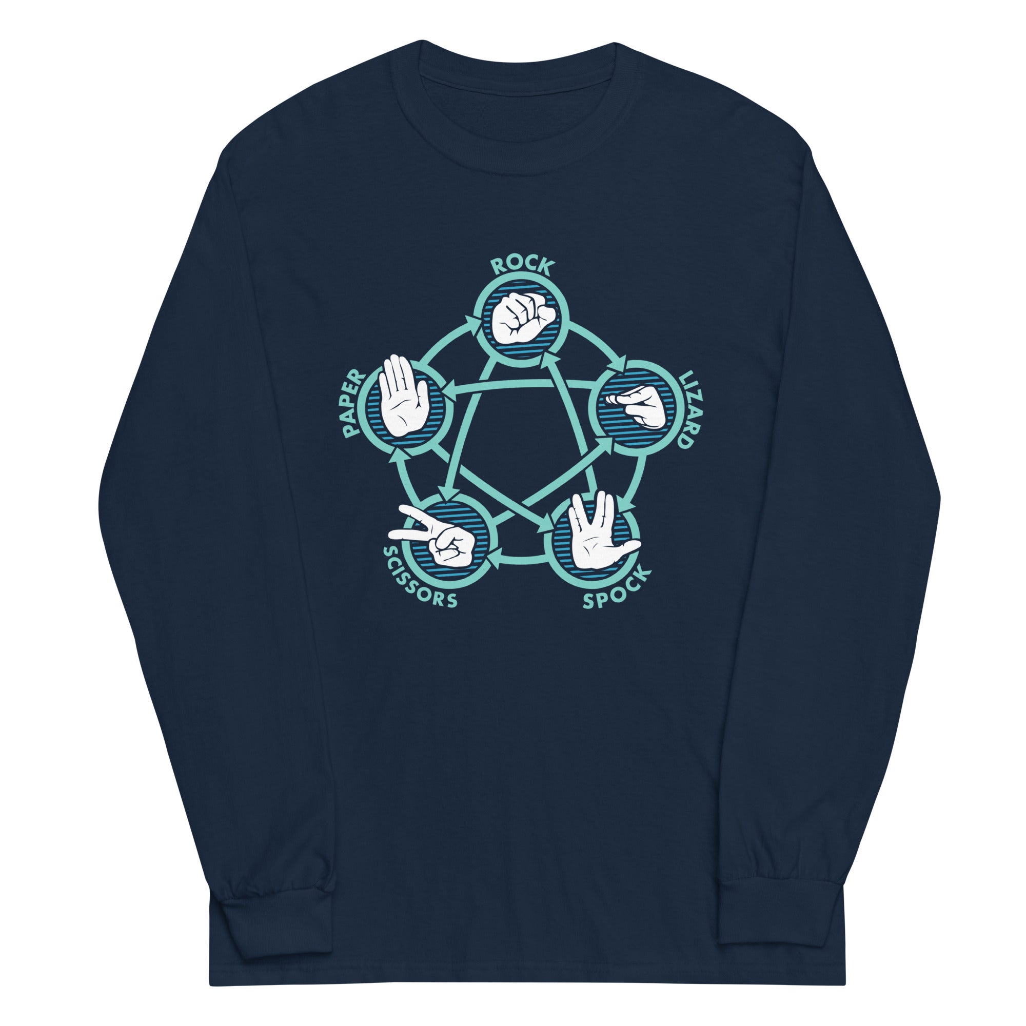 Rock Paper Scissors Lizard Spock Unisex Long Sleeve Tee