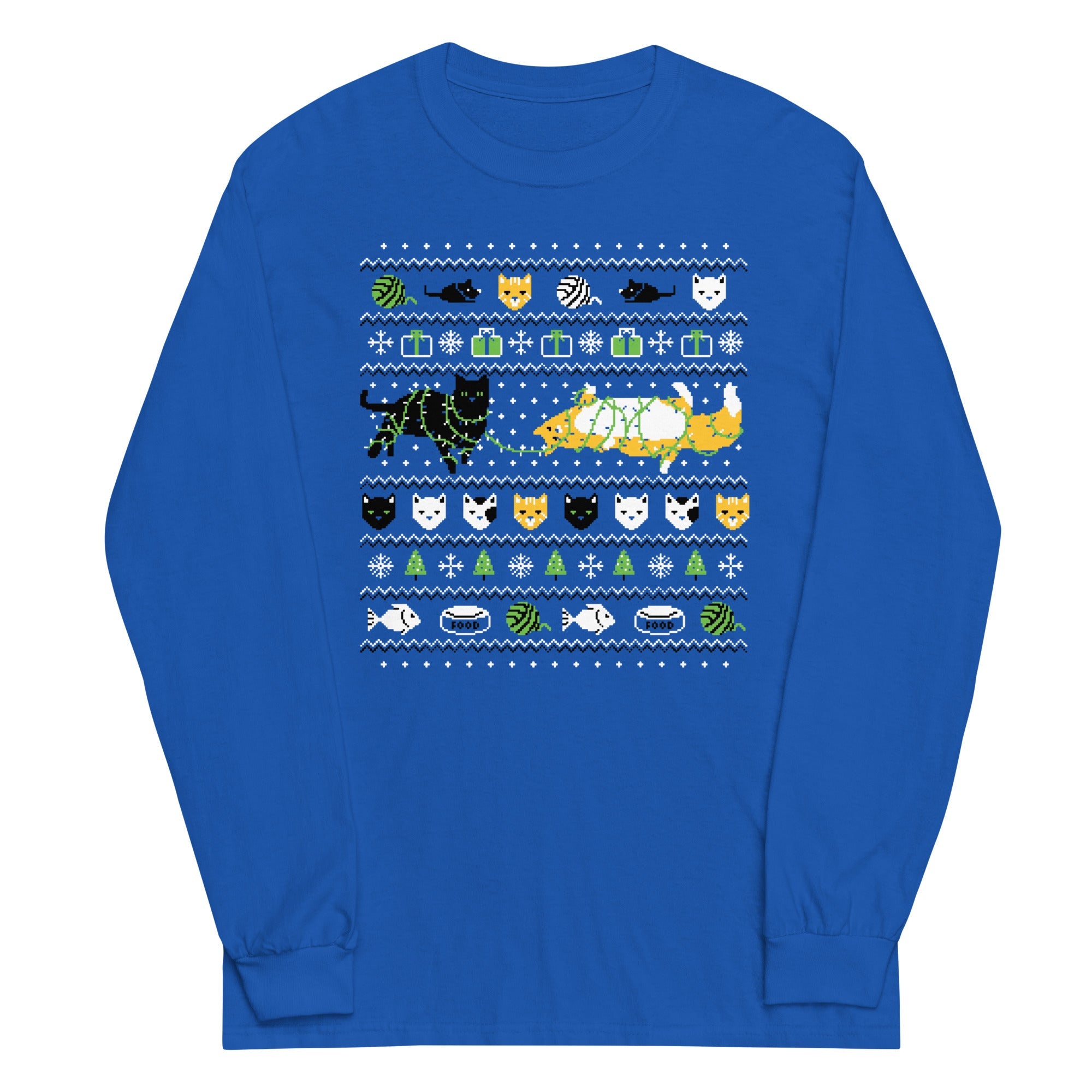 Ugly Cat Sweater Unisex Long Sleeve Tee