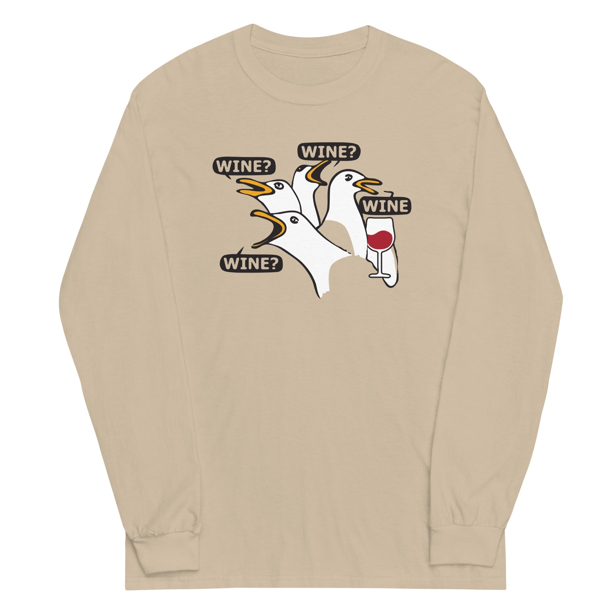 Wine Wine Wine Wine Unisex Long Sleeve Tee