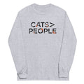 Cats>People Unisex Long Sleeve Tee