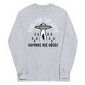 Here For The Cats, Humans Are Gross Unisex Long Sleeve Tee