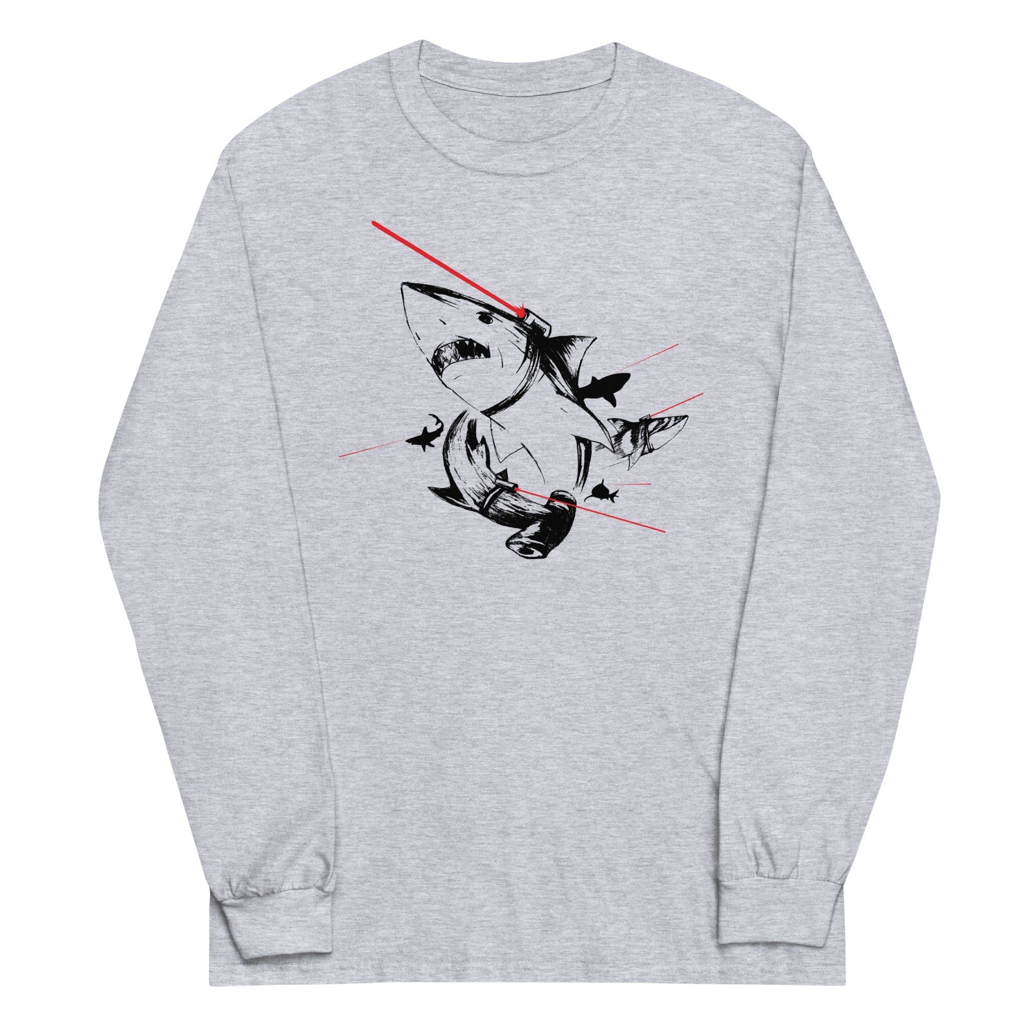 Sharks With Lasers Unisex Long Sleeve Tee
