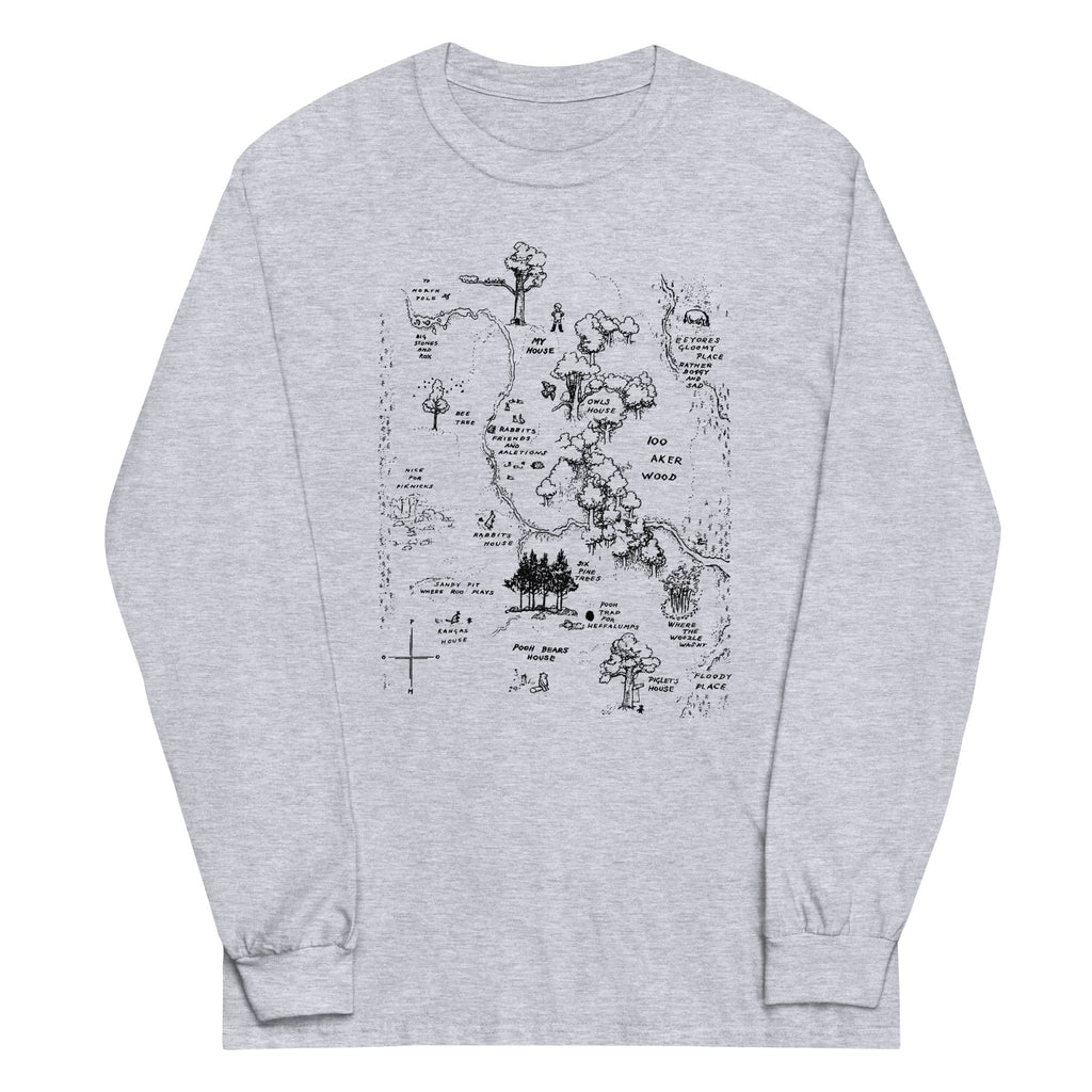 100 Acre Map Unisex Long Sleeve Tee