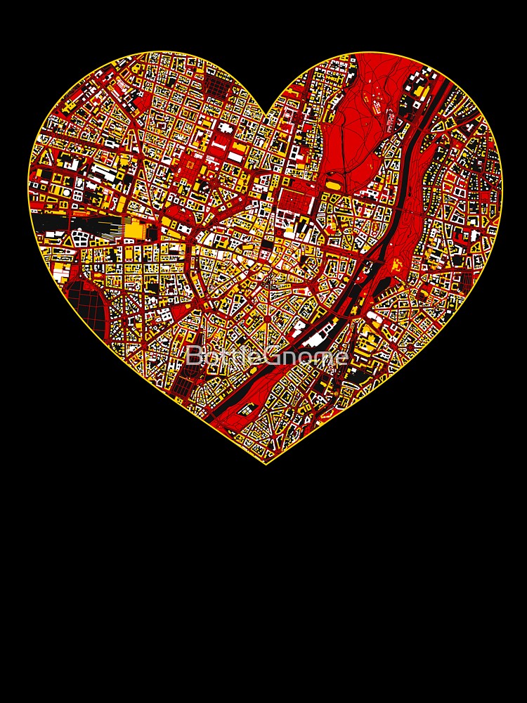 Munich Heart Map – German Football Inspired City Art by BottleGnome