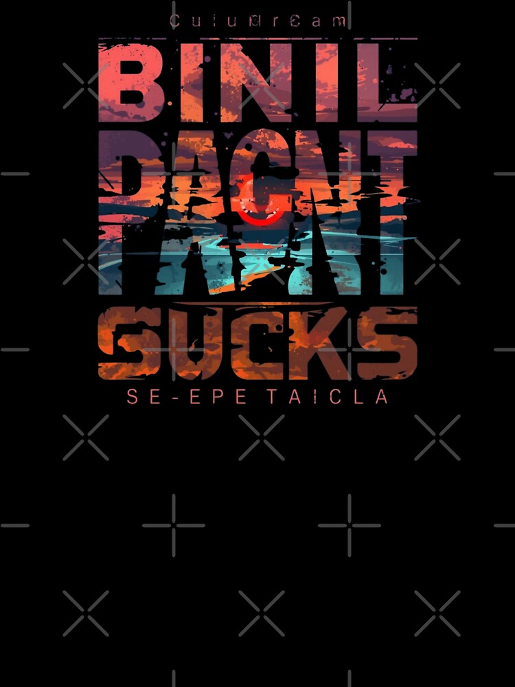 Distorted Sunset Statement – Abstract Typography Art by Joyfulfabric