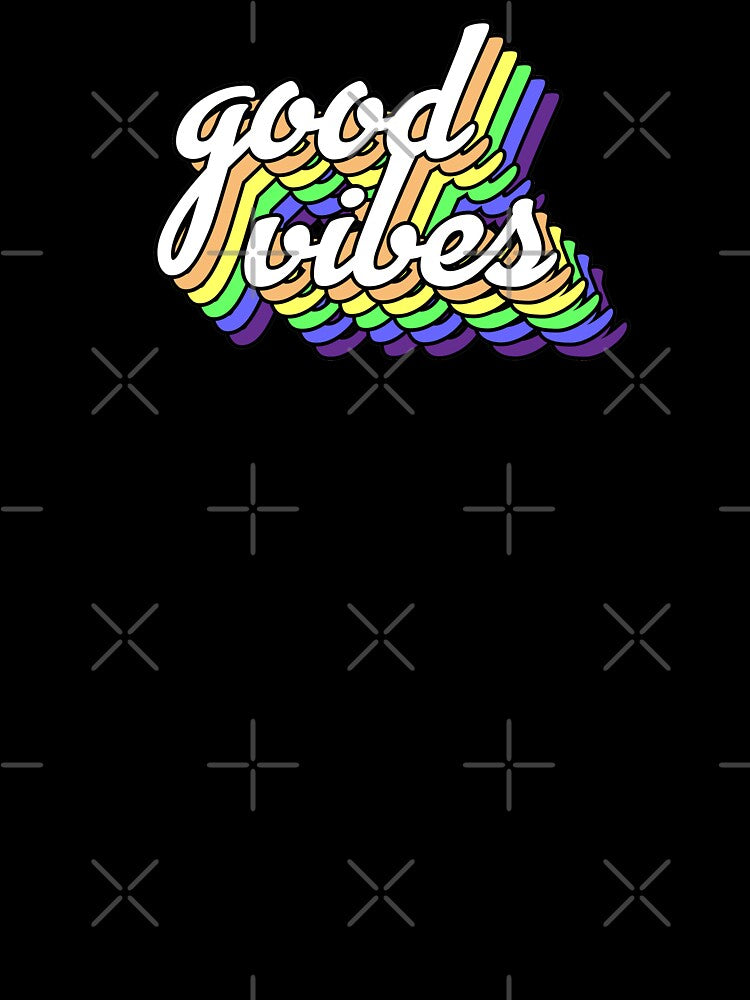 Good Vibes Rainbow Pride Typography by chrismanubag