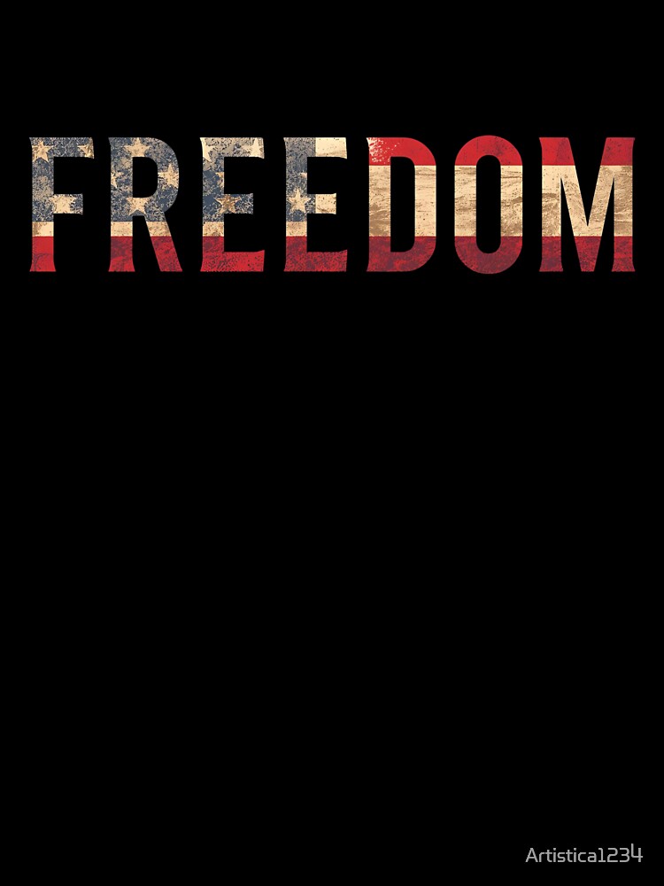 Freedom lettering – Vintage USA style by Artistica1234