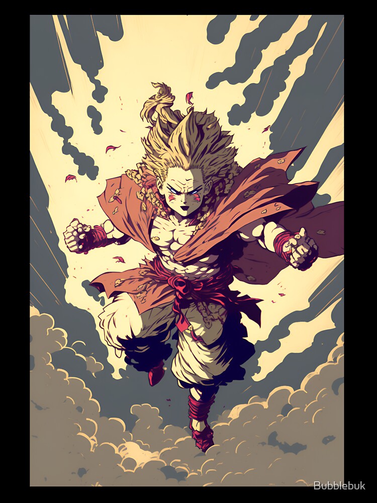 Anime Hero Monster Japanese Warrior by Bubblebuk